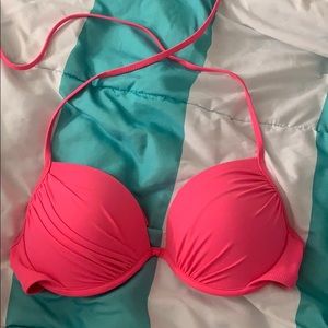 Pink push-up bikini top
